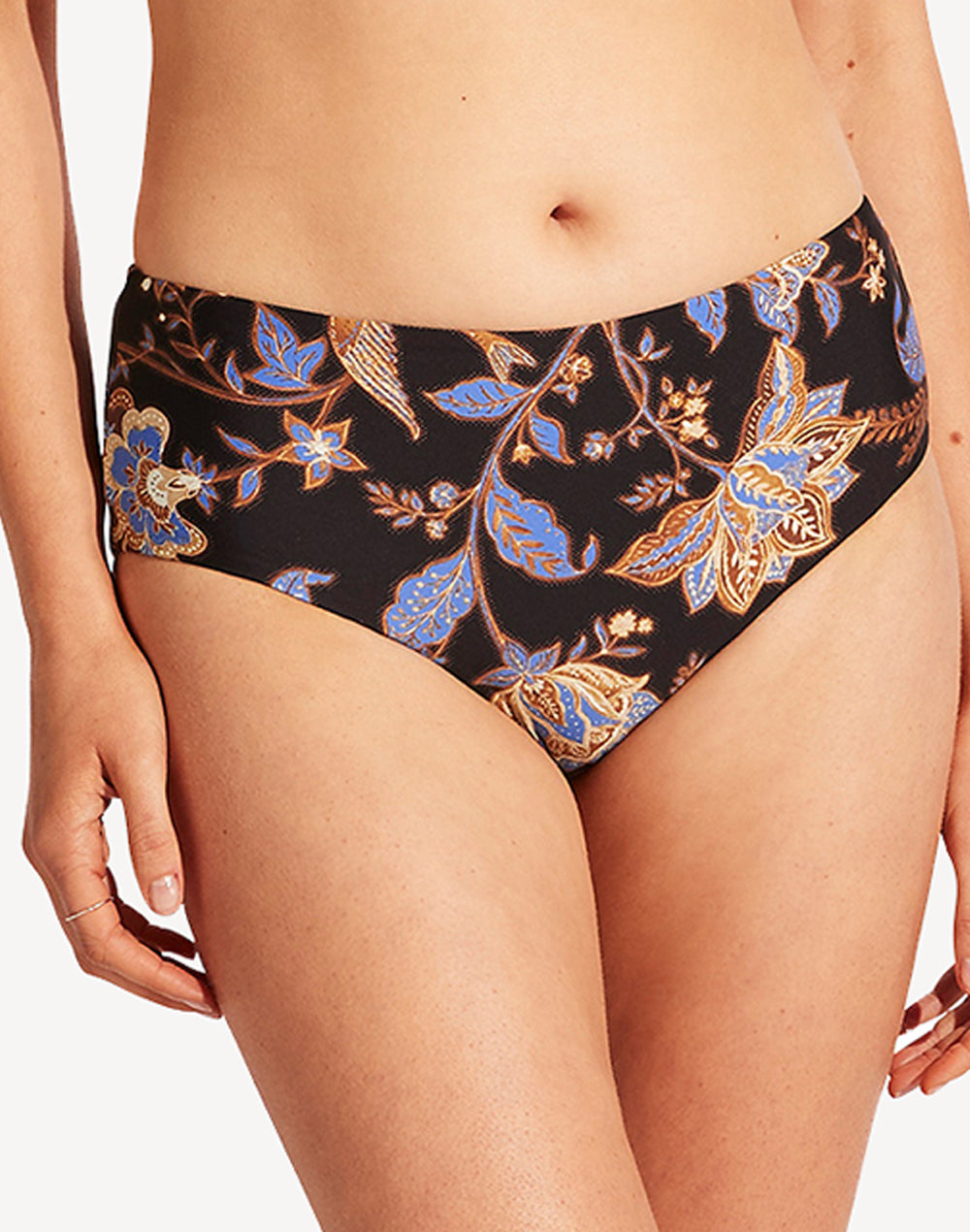 Silk Road Wide Side Retro Bikini Bottom