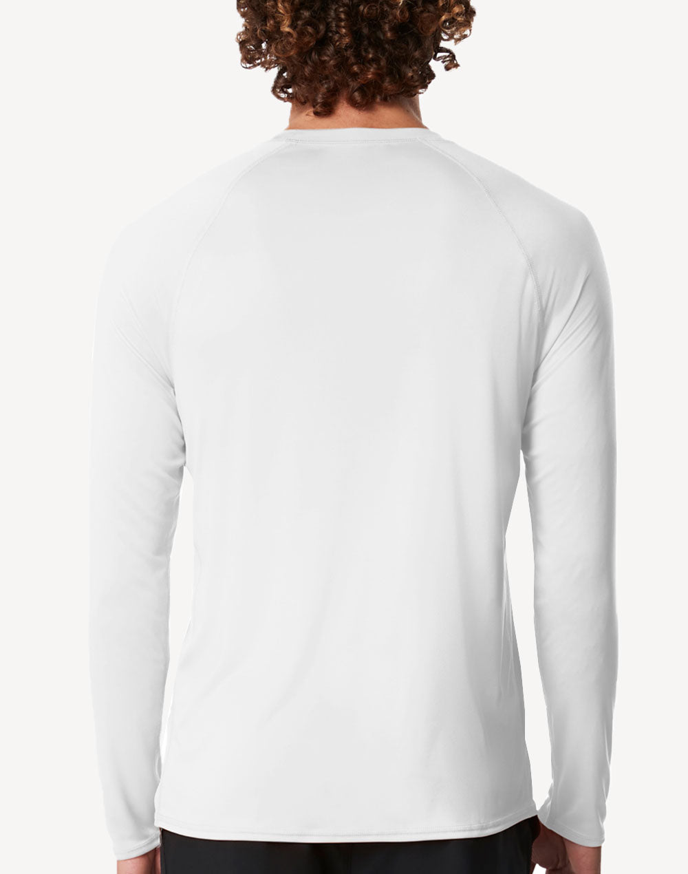 Men's Easy UPF 50 Long Sleeve Swim Shirt#color_white