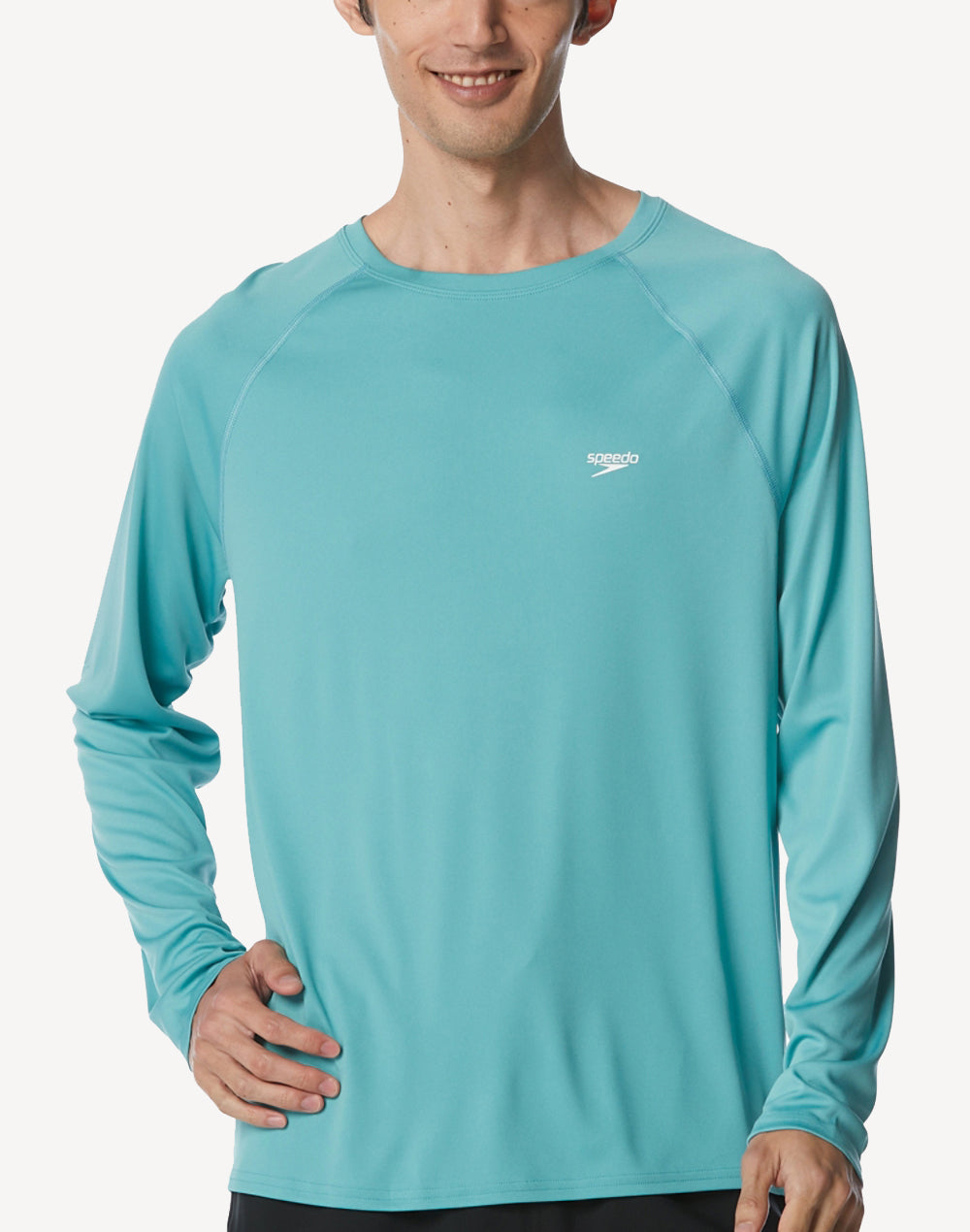 Men's Easy UPF 50 Long Sleeve Swim Shirt#color_porcelain-teal