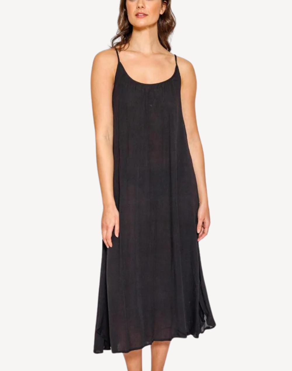 And The Why Faux Suede Cut Edge Slit Cami Midi Dress main image 1