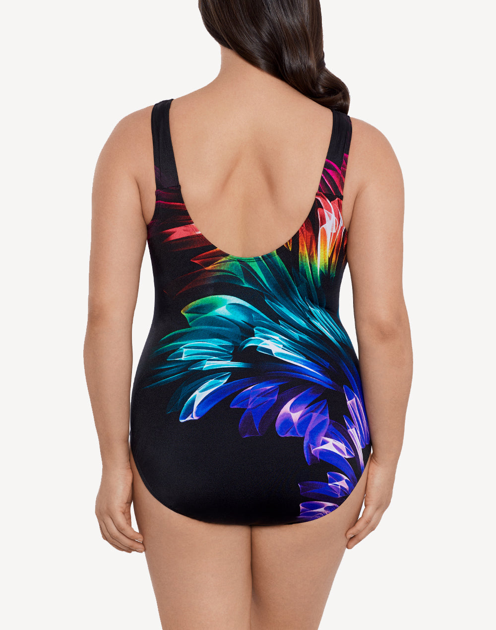 Hard Candy Panel Scoop Back High Neck One Piece#color_hard-candy-multi