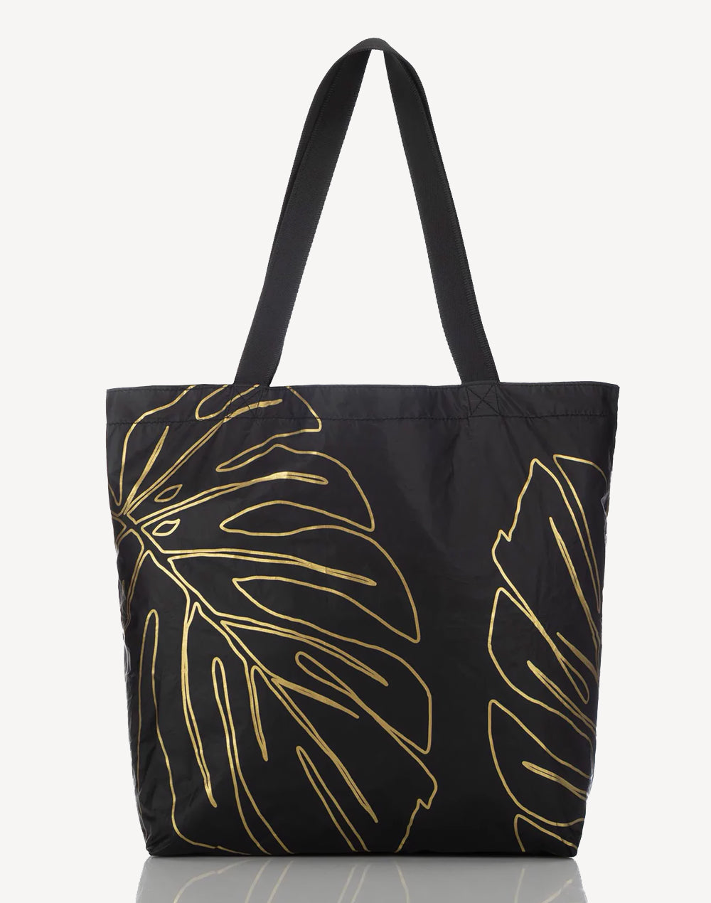 Lanai Reversible Tote Bag#color_lanai-gold-on-black