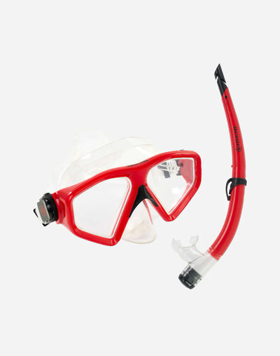 Saturn Snorkel Mask Set#color_transparent-red