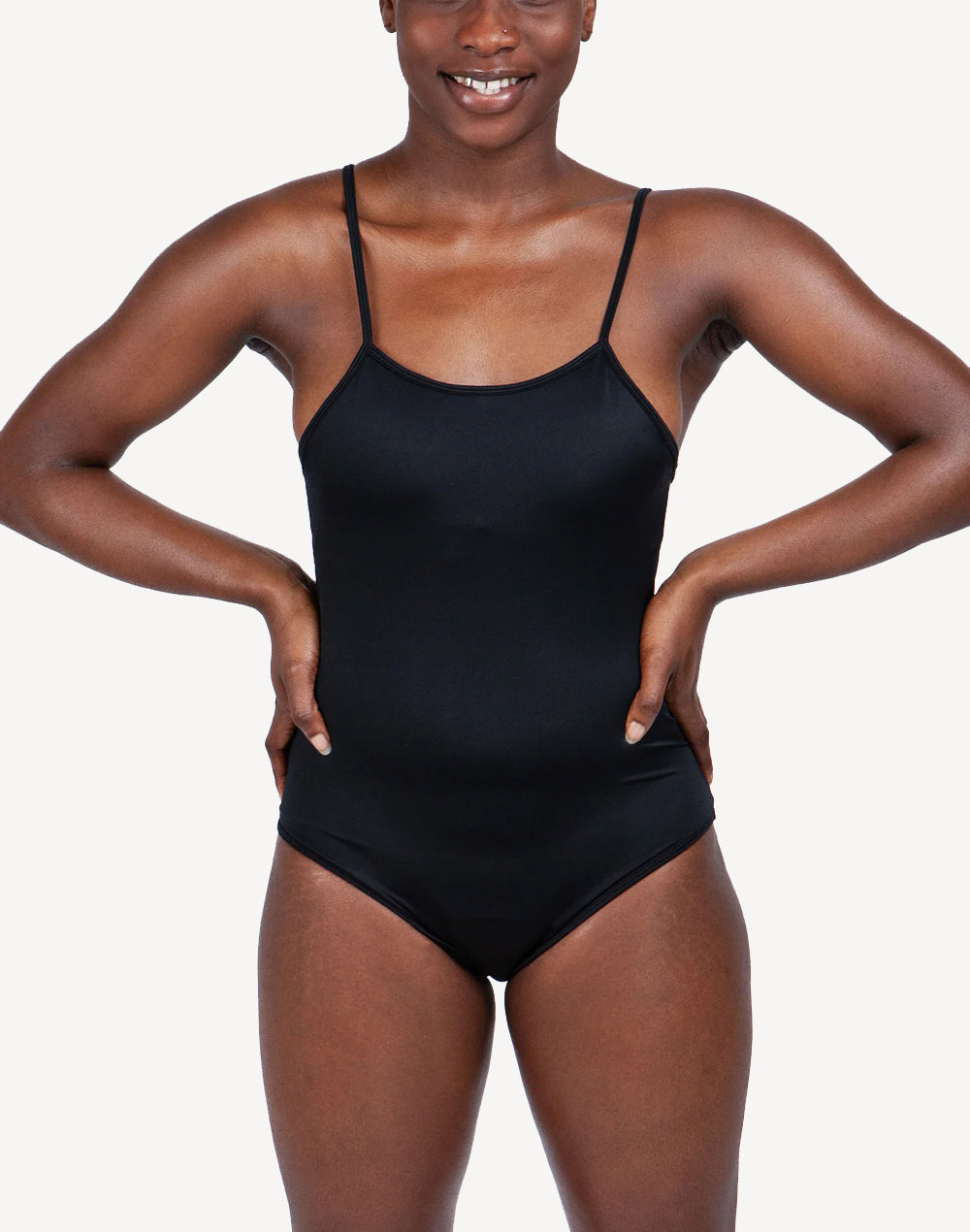 feitycom Period Swimwear - Menstrual Swimwear - Black One Piece