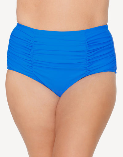 Coastal Costa Plus Size High Waist Bikini Bottom#color_blue