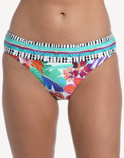 Tropics Of Tropez Banded Bikini Bottom#color_tropics-of-tropez-aqua