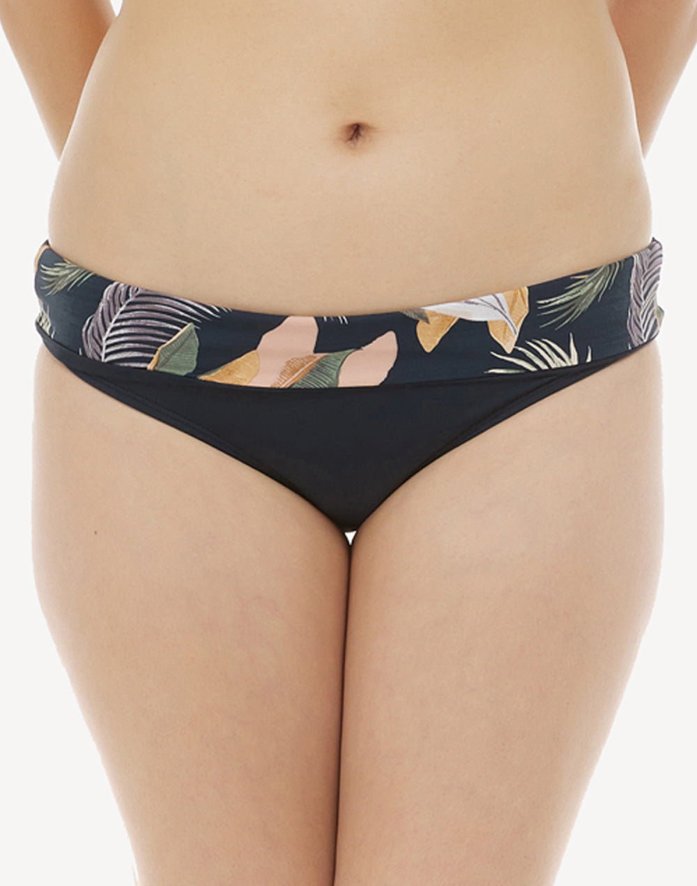 Banded Foldover High Waist Bikini Bottom