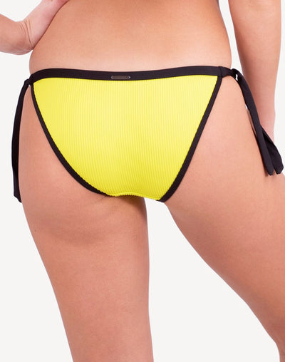 Moontide Jacquard Tie Side Bikini Bottom#color_yellow