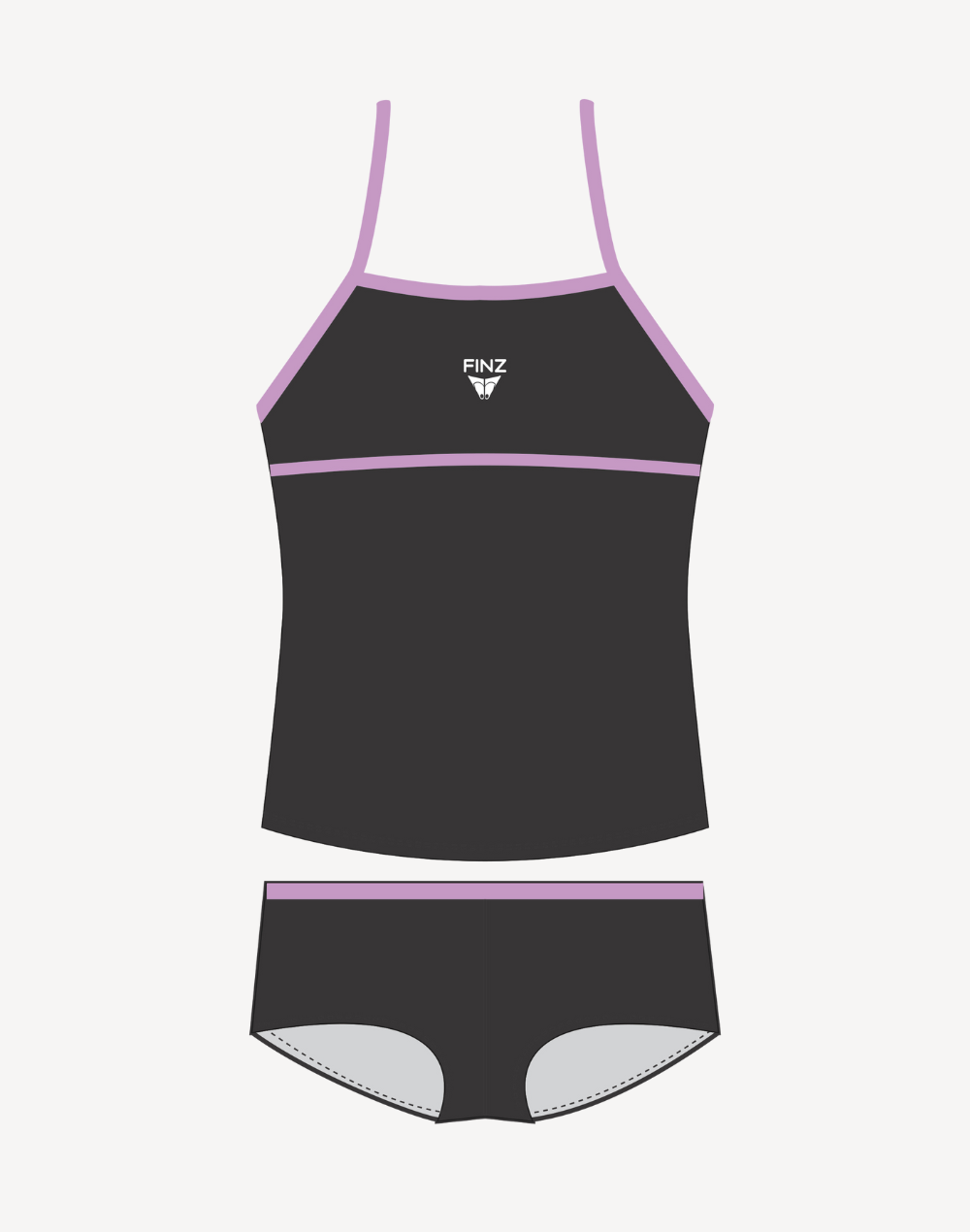 Girls Polyester Tankini Set