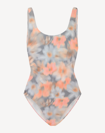 Blurred Floral Scoop Back One Piece Swimsuit#color_blurred-floral-multi