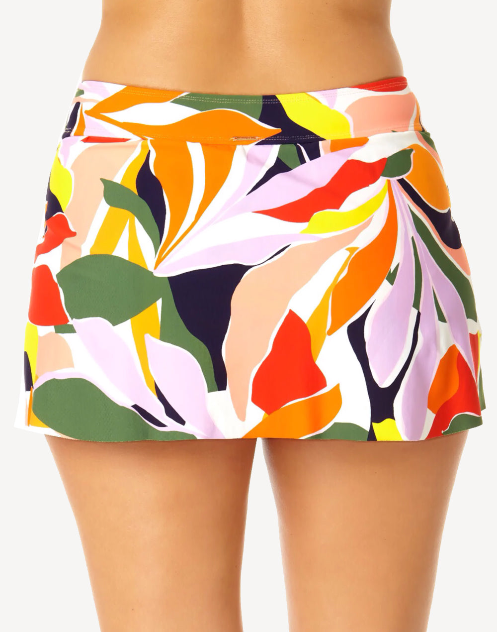 Palm Party Tulip Drape Swim Skirt Bottom#color_palm-party-multi