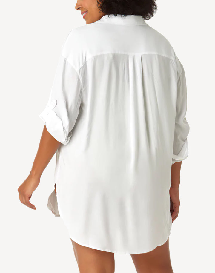 Boyfriend Button Down Plus Size Cover Up
