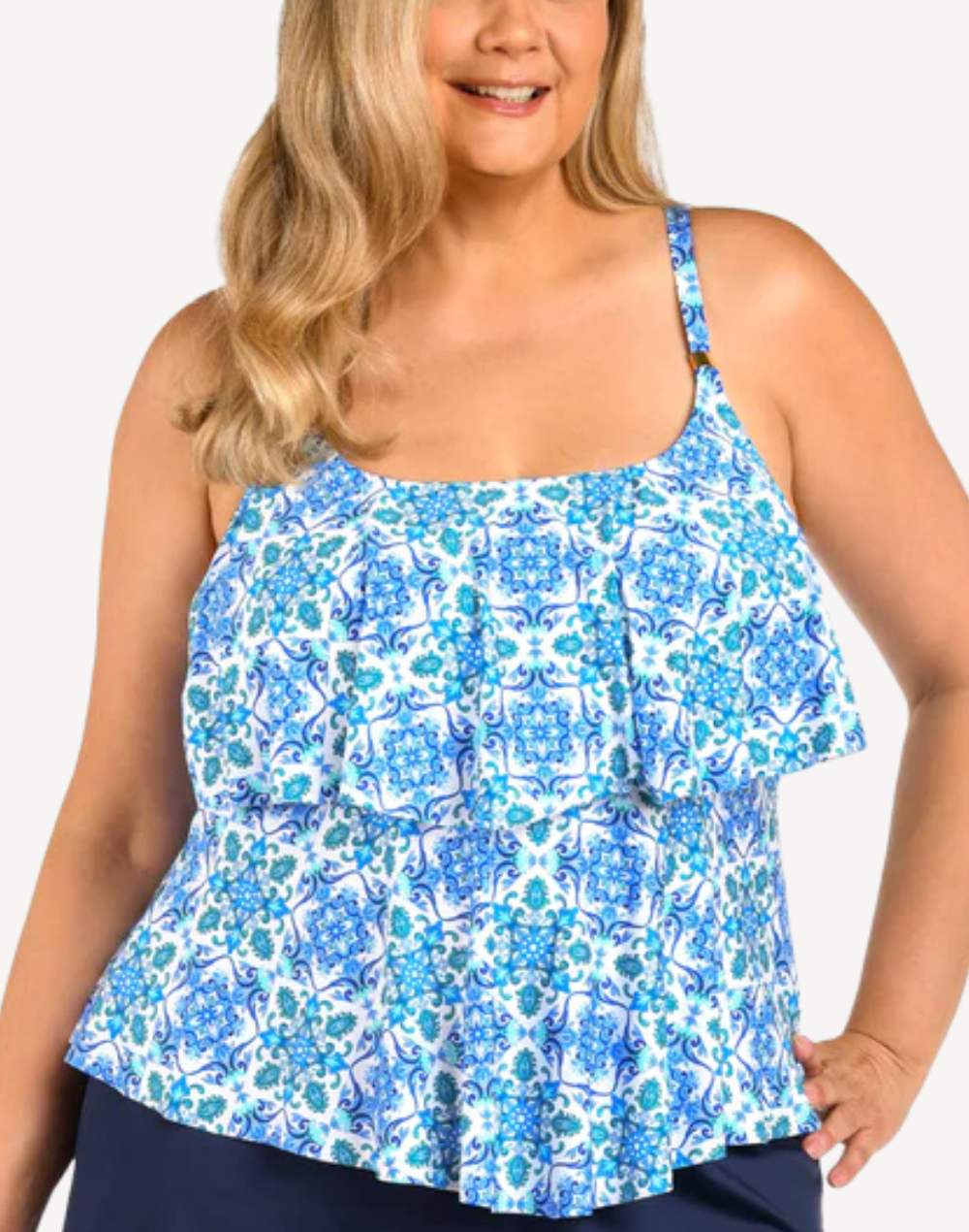 Beachside Plus Size Tiered Tankini Top#color_beachside-periwinkle