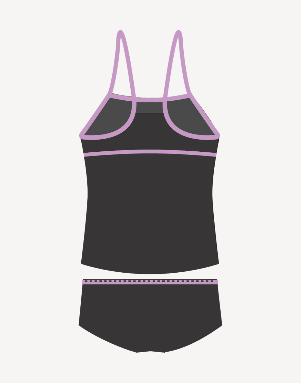 Girls Polyester Tankini Set