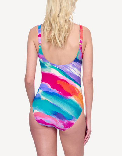 Palma Mallorca Square Neck One Piece Swimsuit#color_palma-multi