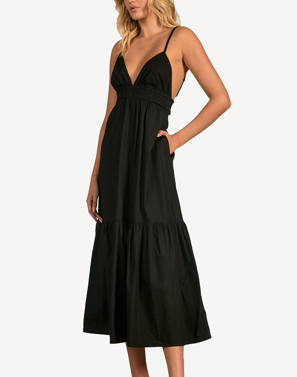 Beverly Midi Dress#color_black