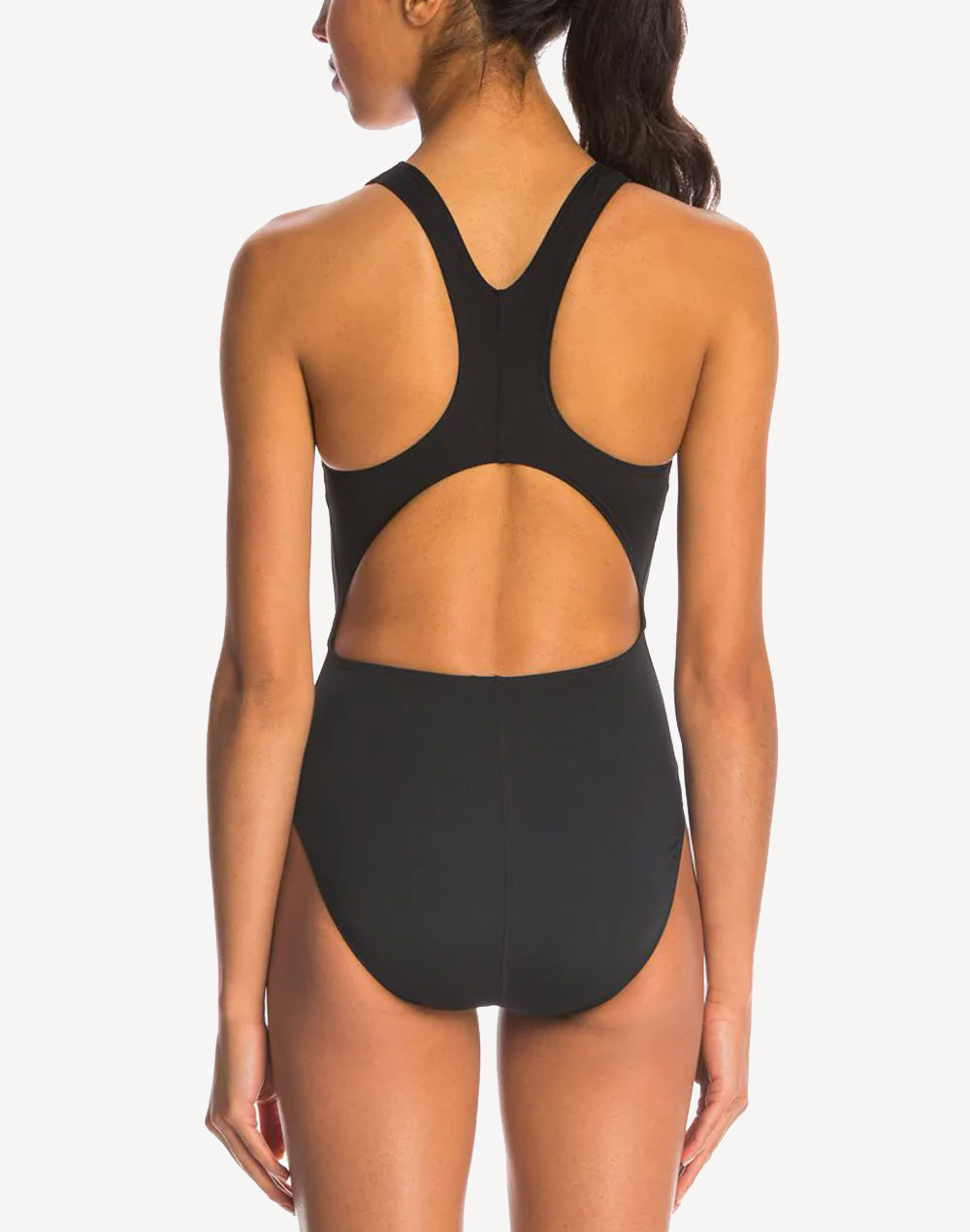 Solid Polyester Maxback One Piece#color_black
