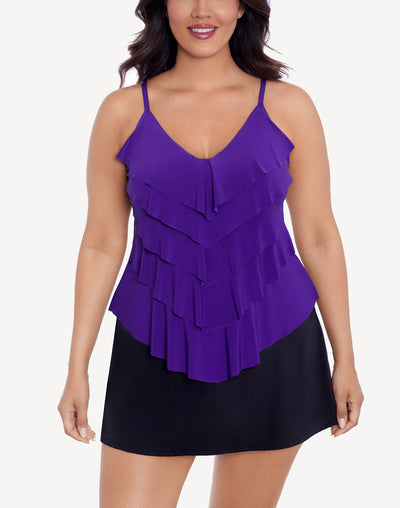 Solid Rachel Tankini Top#color_purple
