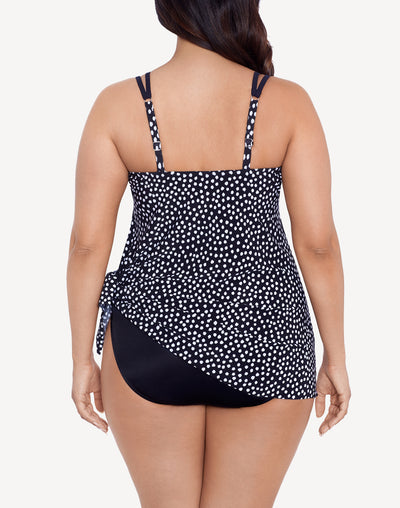 Funfetti Tracey Plus Size Swimdress#color_funfetti-black-white