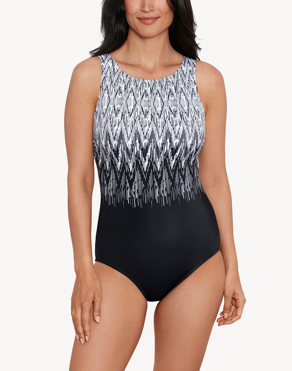 Therapy High Neck One Piece#color_therapy-black-white