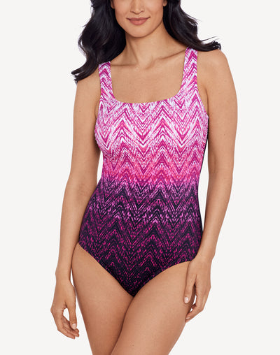 Sonic Waves Scoop Tank One Piece#color_sonic-waves-pink