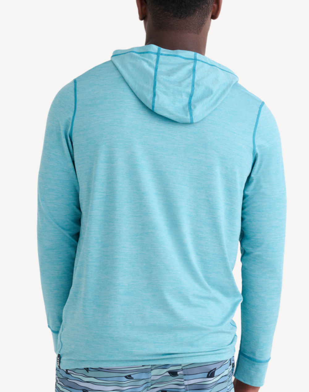 Men's Droptemp UPF 50 Hooded Long Sleeve Swim Shirt#color_droptemp-sea-level-heather