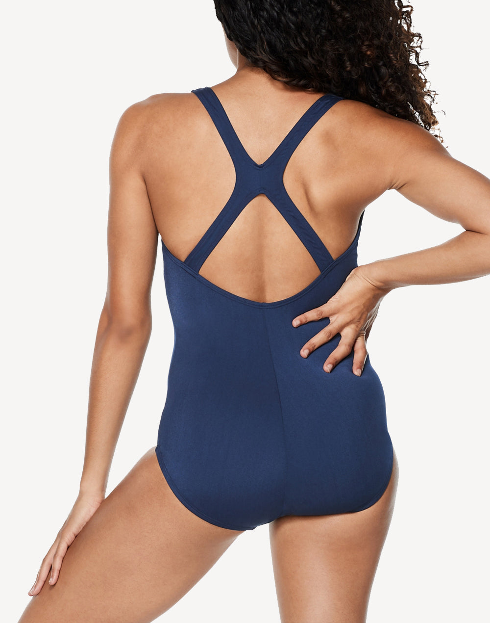 Contemporary Ultraback Polyester One Piece#color_navy