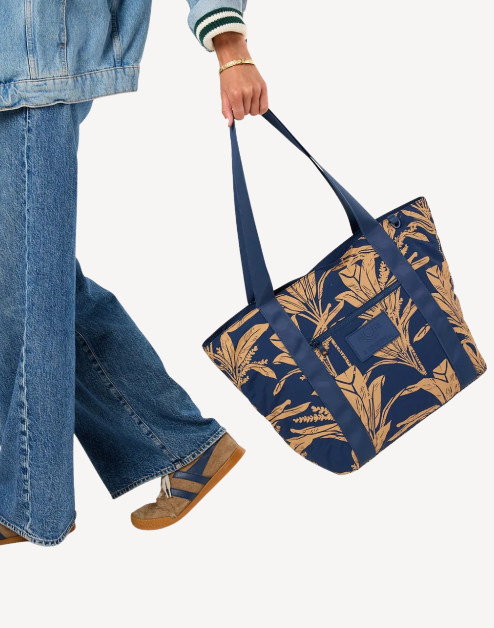 Ti Leaf Nylon Zipper Tote