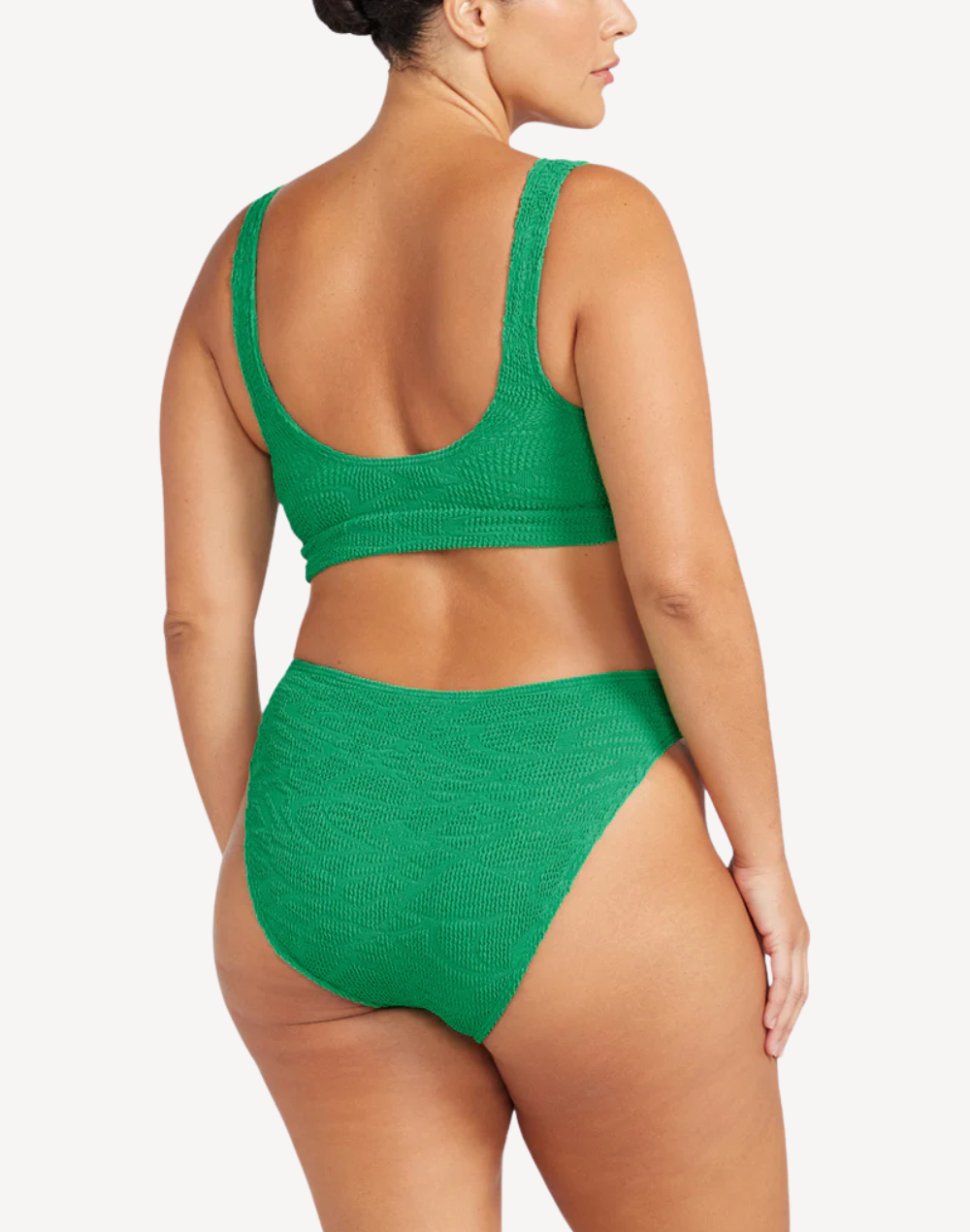 Arte Plus Size Kahlo Bikini Set#color_arte-green-geo-jacquard