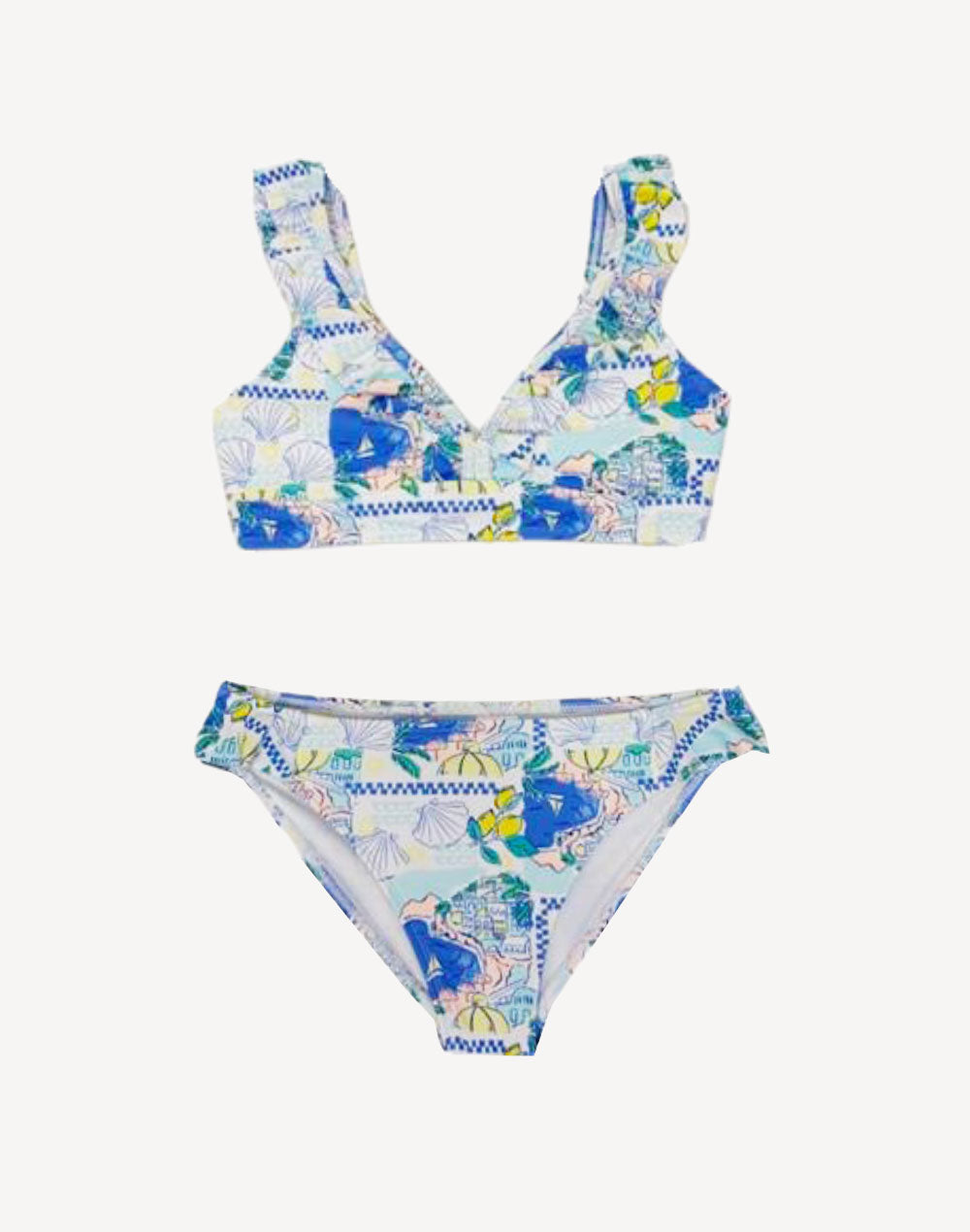 Girls Summer Coast Ruffle Bikini Set
