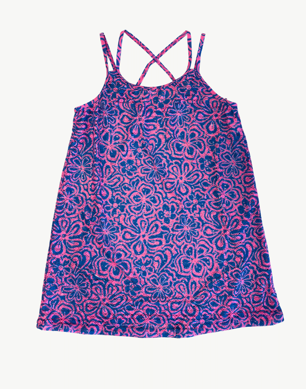 Girls Swirl Fleur Crochet Dress#color_swirl-pink-blue