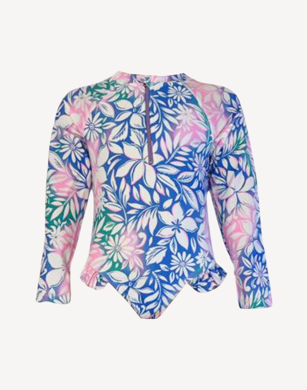 Toddler Girls Tropical Getaway Long Sleeve Rashguard One Piece