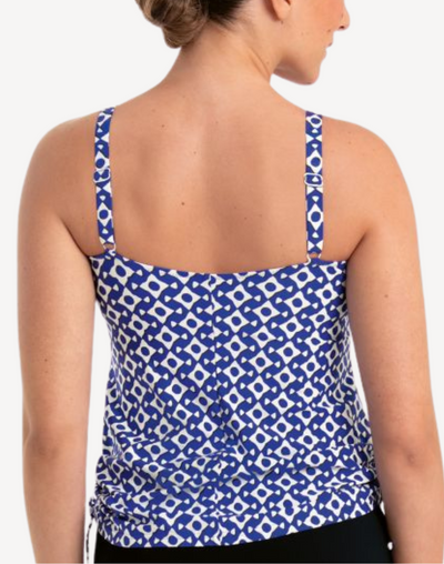 Blue Eyes Latina D Cup Mastectomy Tankini Top#color_eyes-ocean-blue