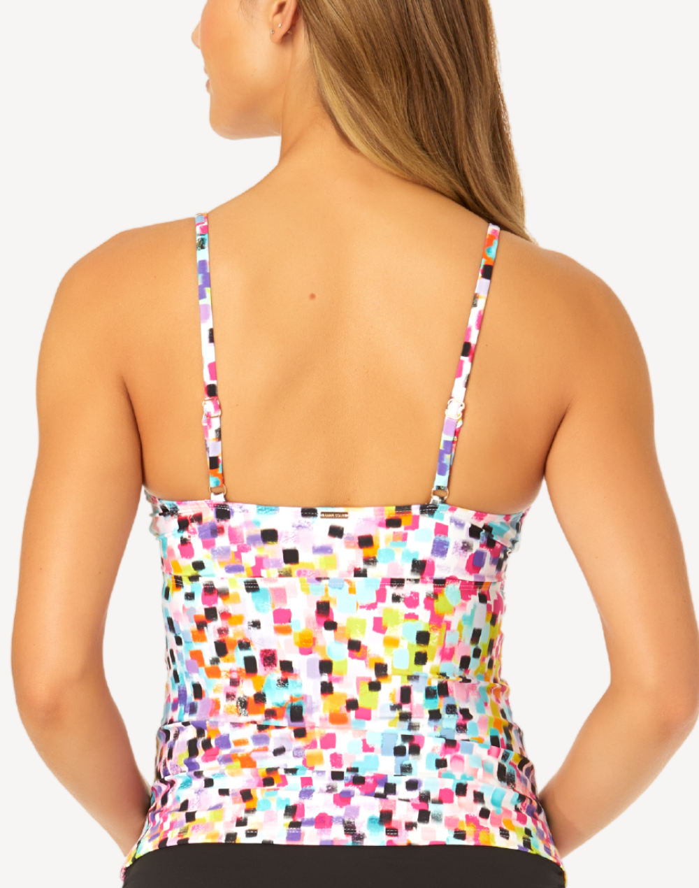 Abstract Dot Drape D/DD Tankini Top#color_abstract-dot-multi