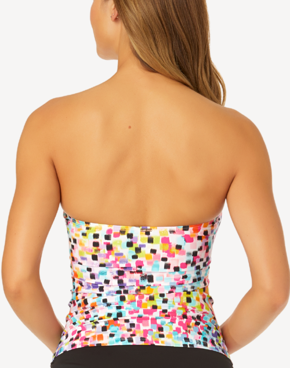 Abstract Dot Liz Twist Front Tankini Top#color_abstract-dot-multi