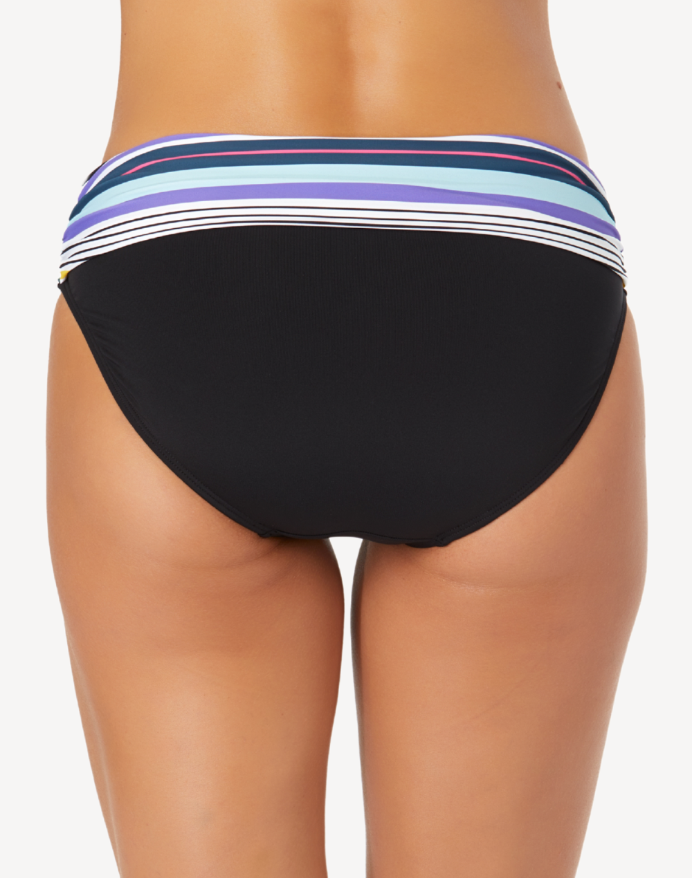 Barcode Stripe Foldover Bikini Bottom#color_barcode-multi