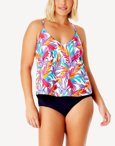 Dance Floor Palm Easy Tri Tankini Top#color_dance-floor-palm-print