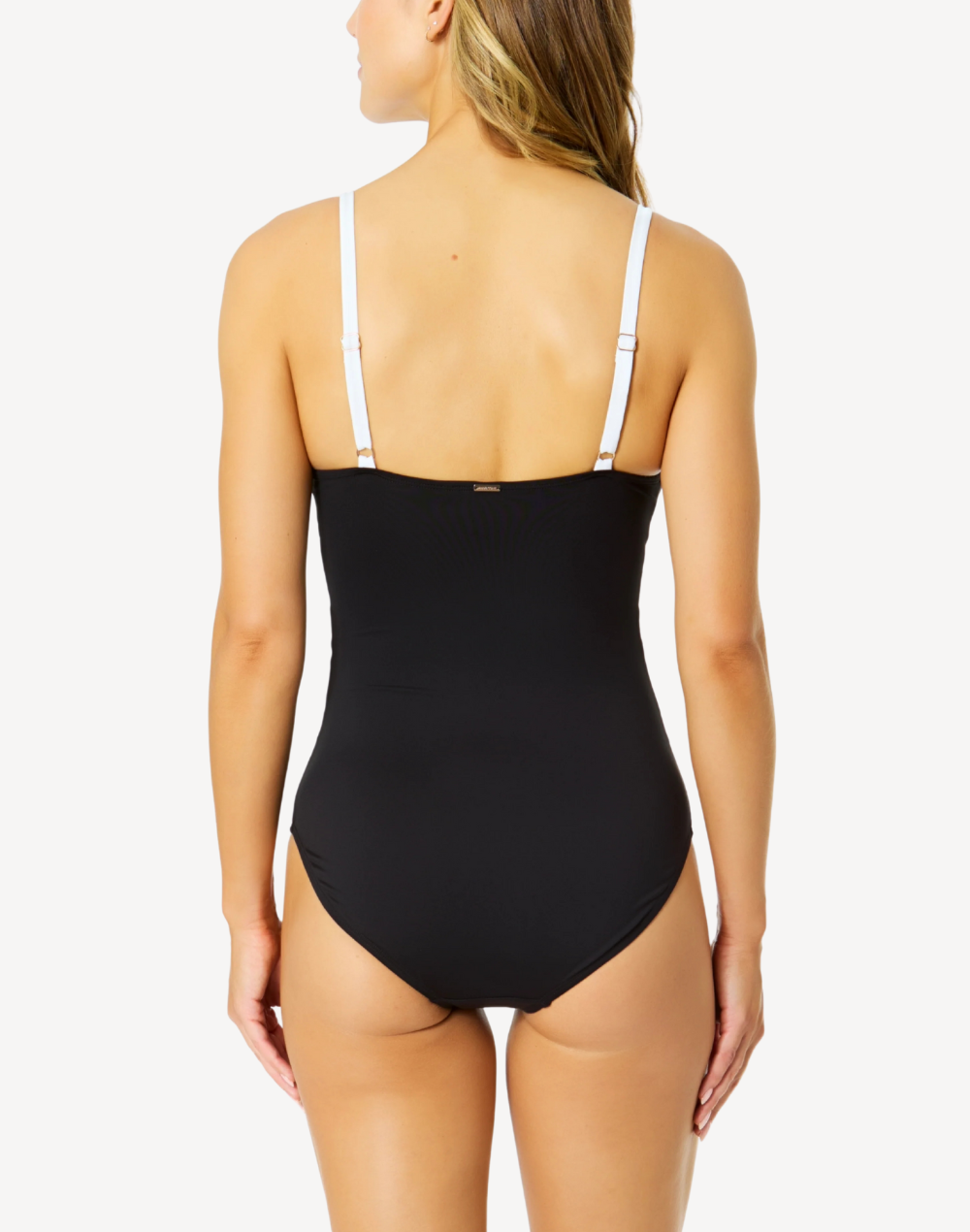 Gabor Mesh Cross Over Colourblock One Piece Swimsuit
