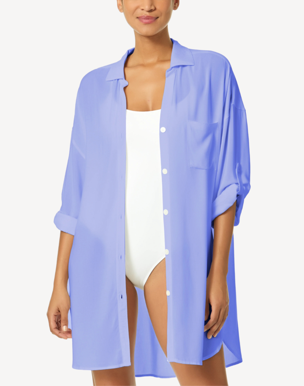 Live In Colour Button Down Shirt Cover Up