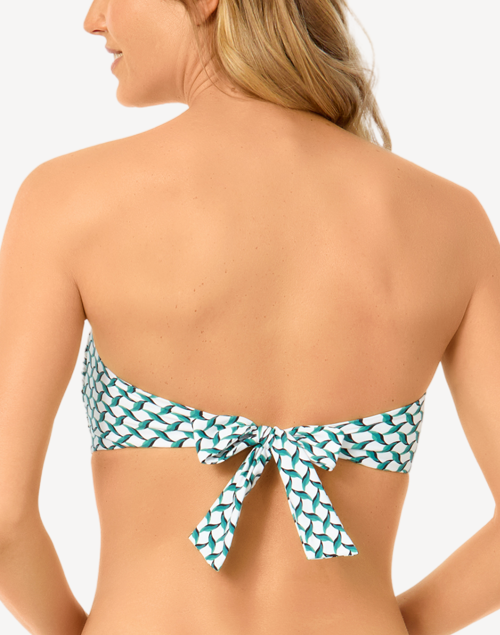 Neo Geo Twist Bandeau Bikini Top