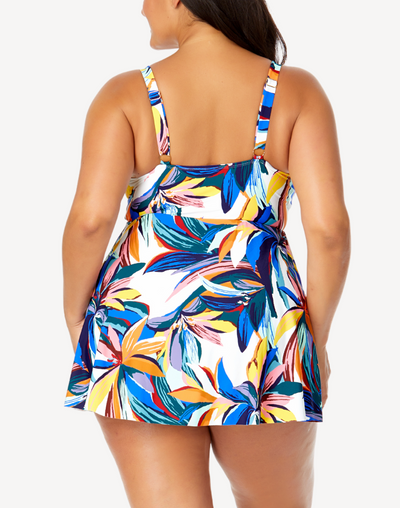 Riviera Floral Plus Size Surplice Swimdress#color_riviera-floral-multi