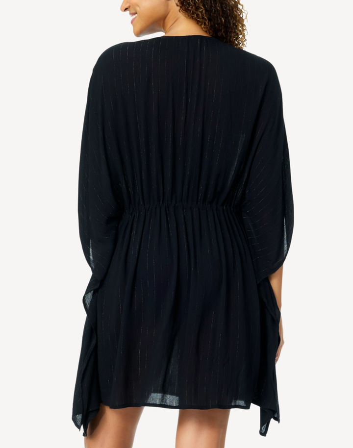 V Neck Drawstring Kimono Cover Up