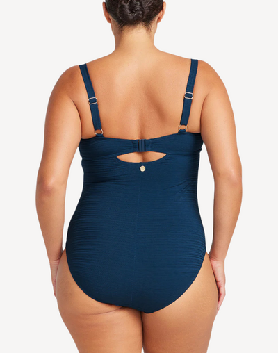 Aria Navy Cezanne Plus Size One Piece Swimsuit#color_aria-navy