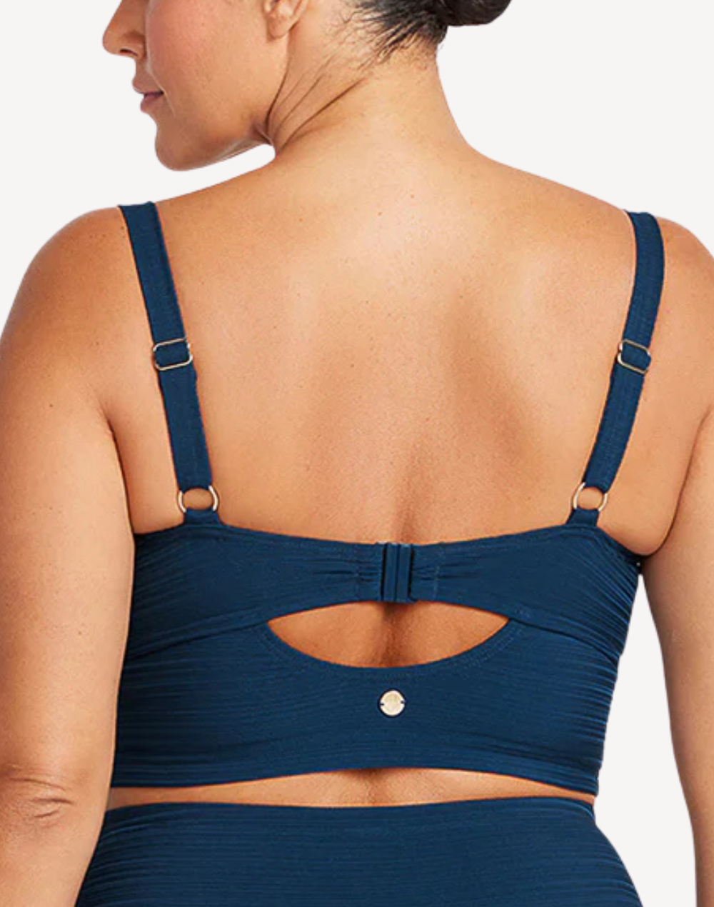 Aria Navy Hayes Plus Size Bikini Top