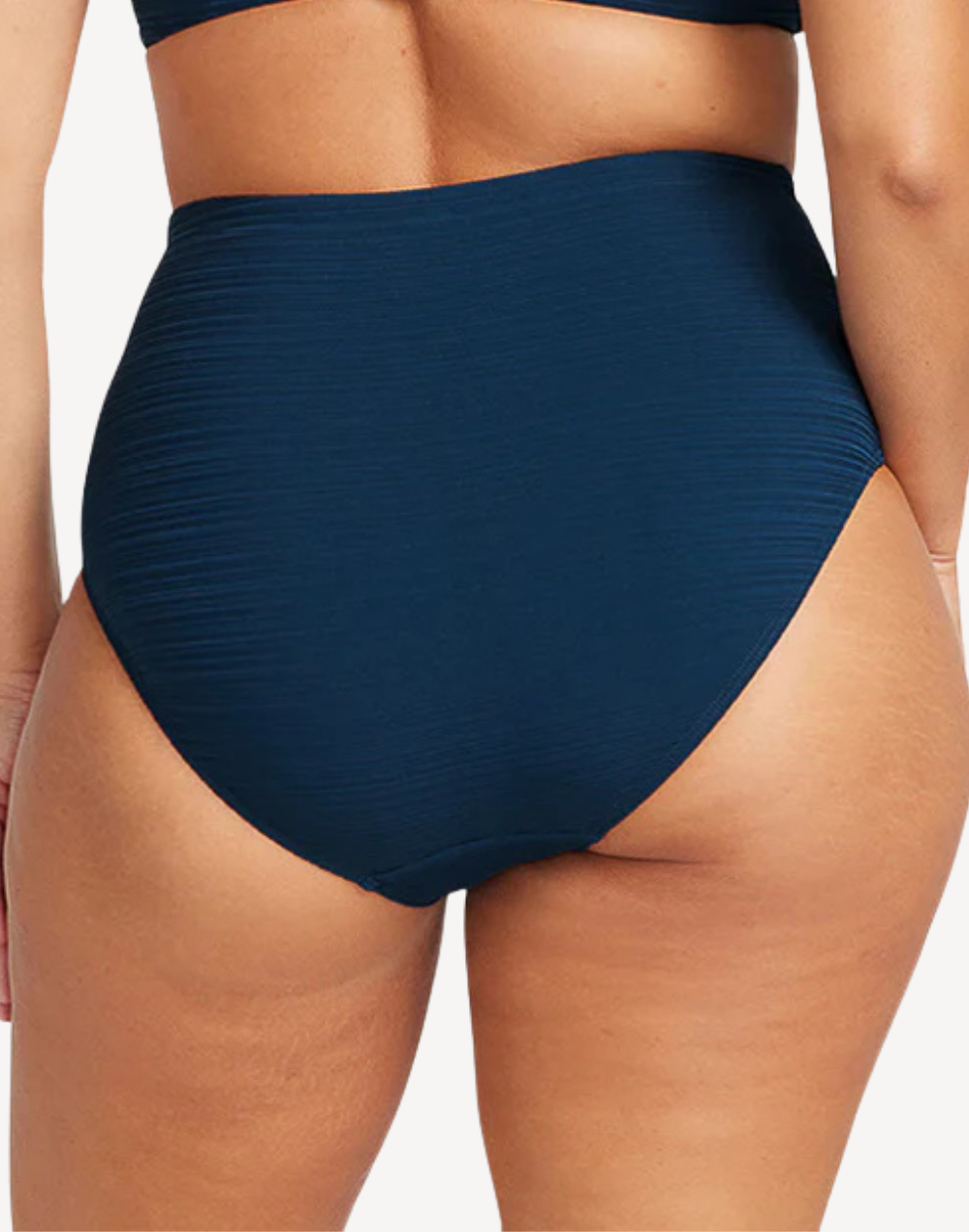 Aria Navy Renoir High Waist Plus Size Bikini Bottom