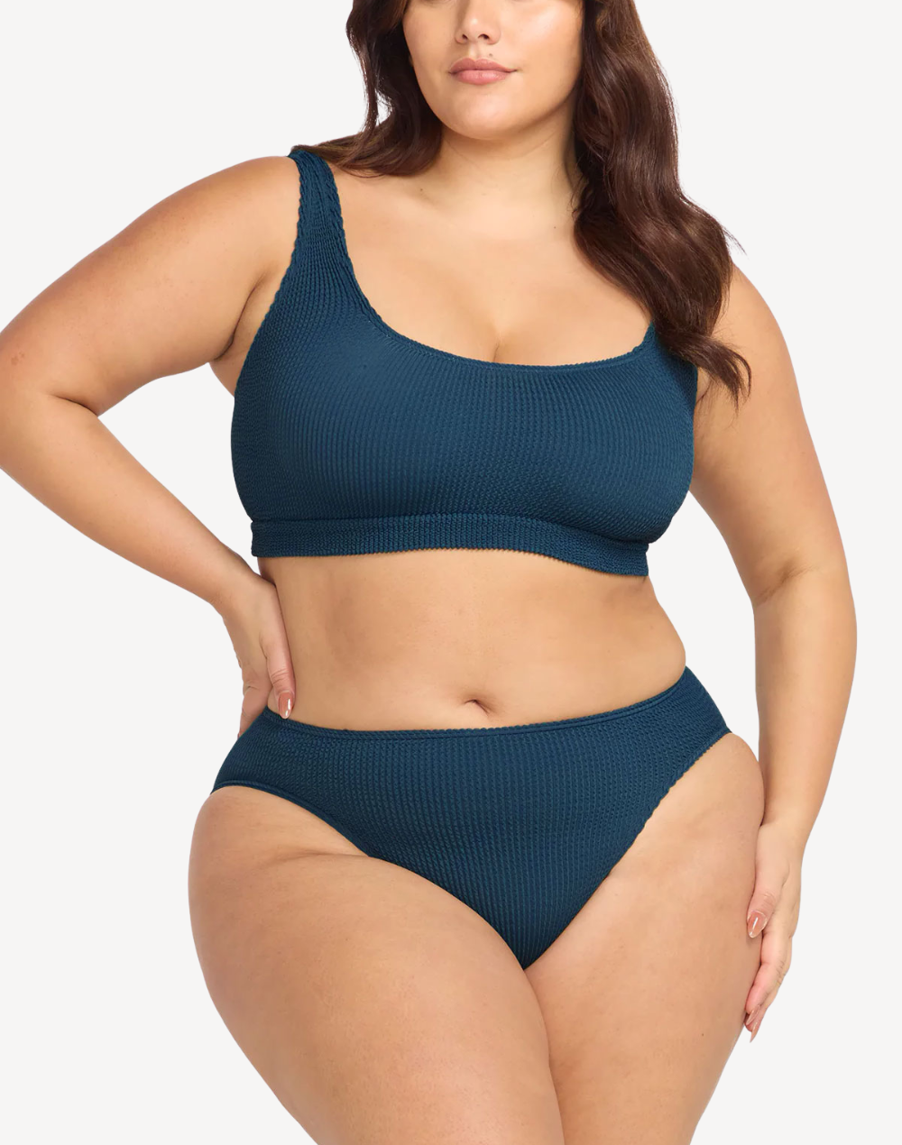 Arte Plus Size Kahlo Bikini Set#color_navy