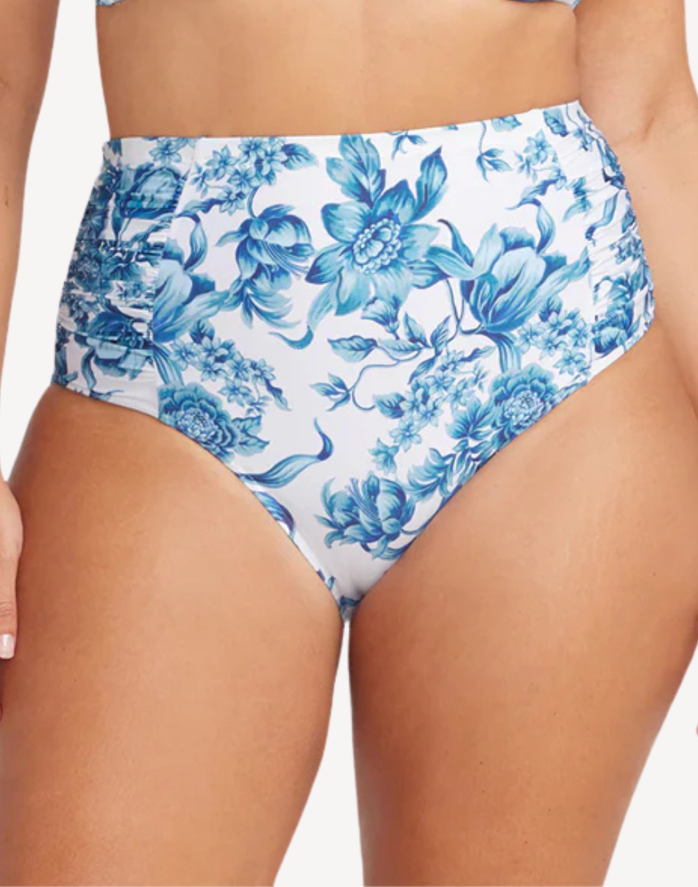 Bois De Croix Botticelli High Waist Plus Size Bikini Bottom#color_bois-de-croix-blue