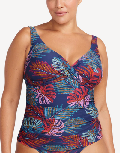 Nu Ornar Delacroix Plus Size Tankini Top#color_nu-ornar-navy