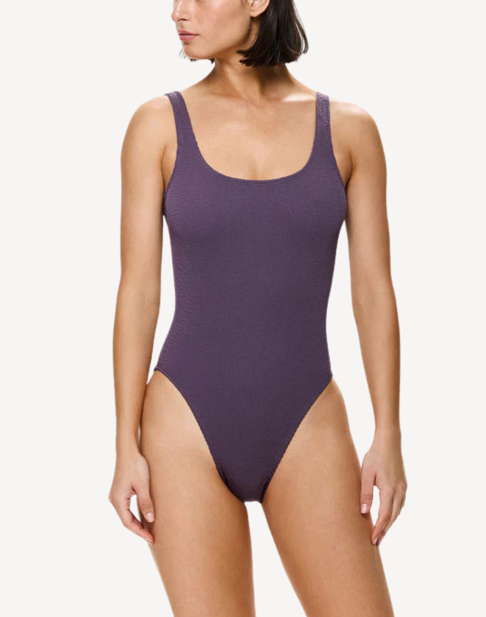 Tubular Square Neck One Piece Swimsuit