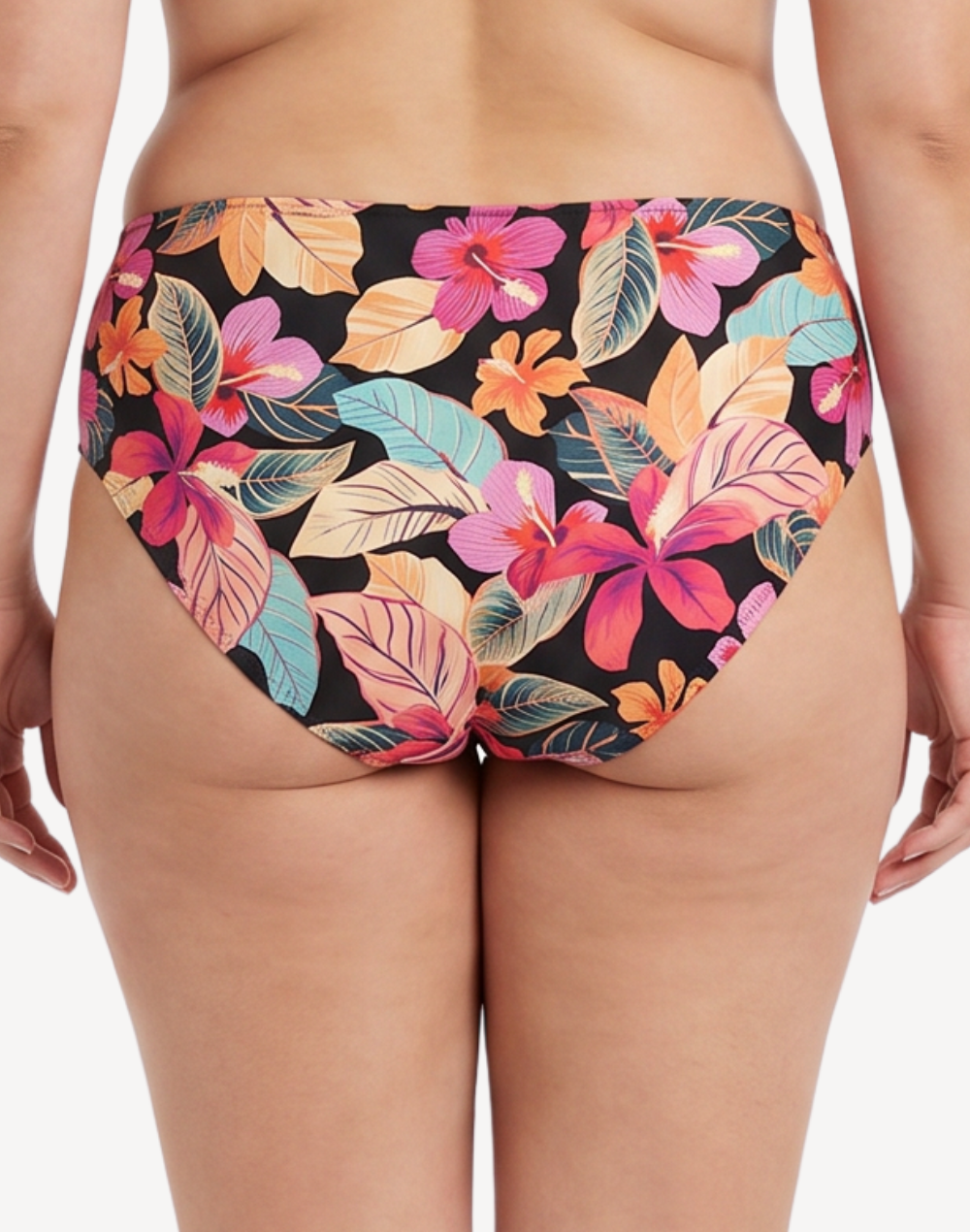 Phuket Gathered Retro Bikini Bottom#color_phuket-black